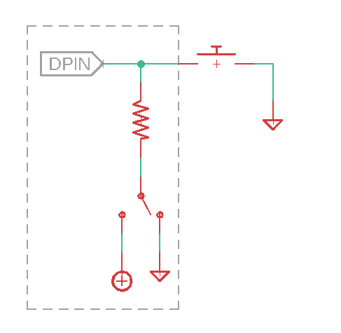 generalized schematic of a pullup/down resistor